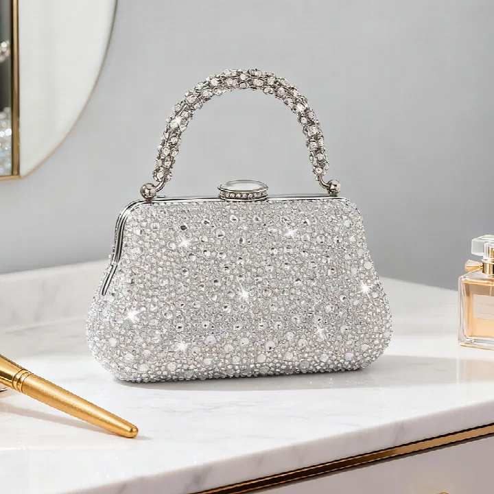 Crystal Top Handle Bag