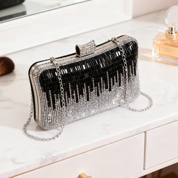 Two-Tone Crystal Evening Bag